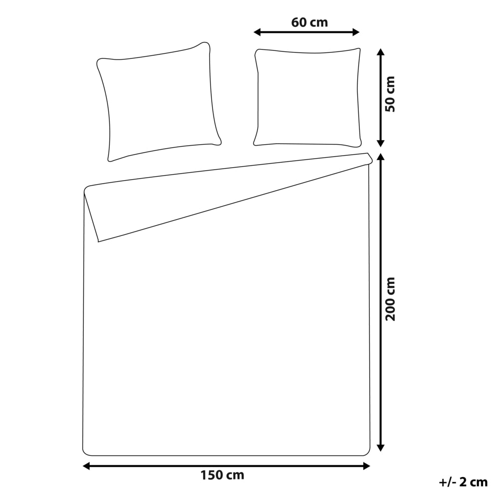 Set copripiumino e federa in mussola di cotone tortora 150 x 200 cm per camera da letto moderna