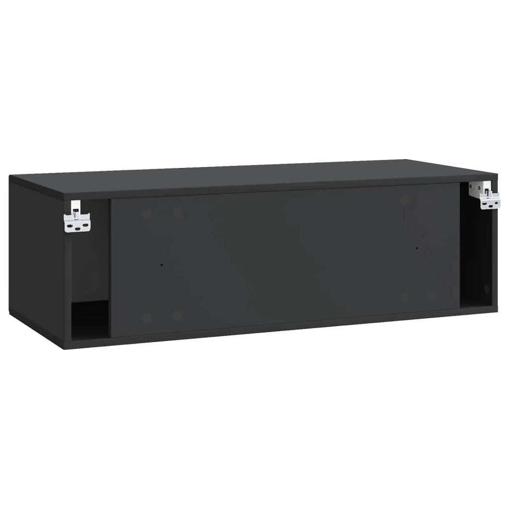Mobile Porta TV da Muro Montaggio a parete Nero 98 x 41 x 30 cm