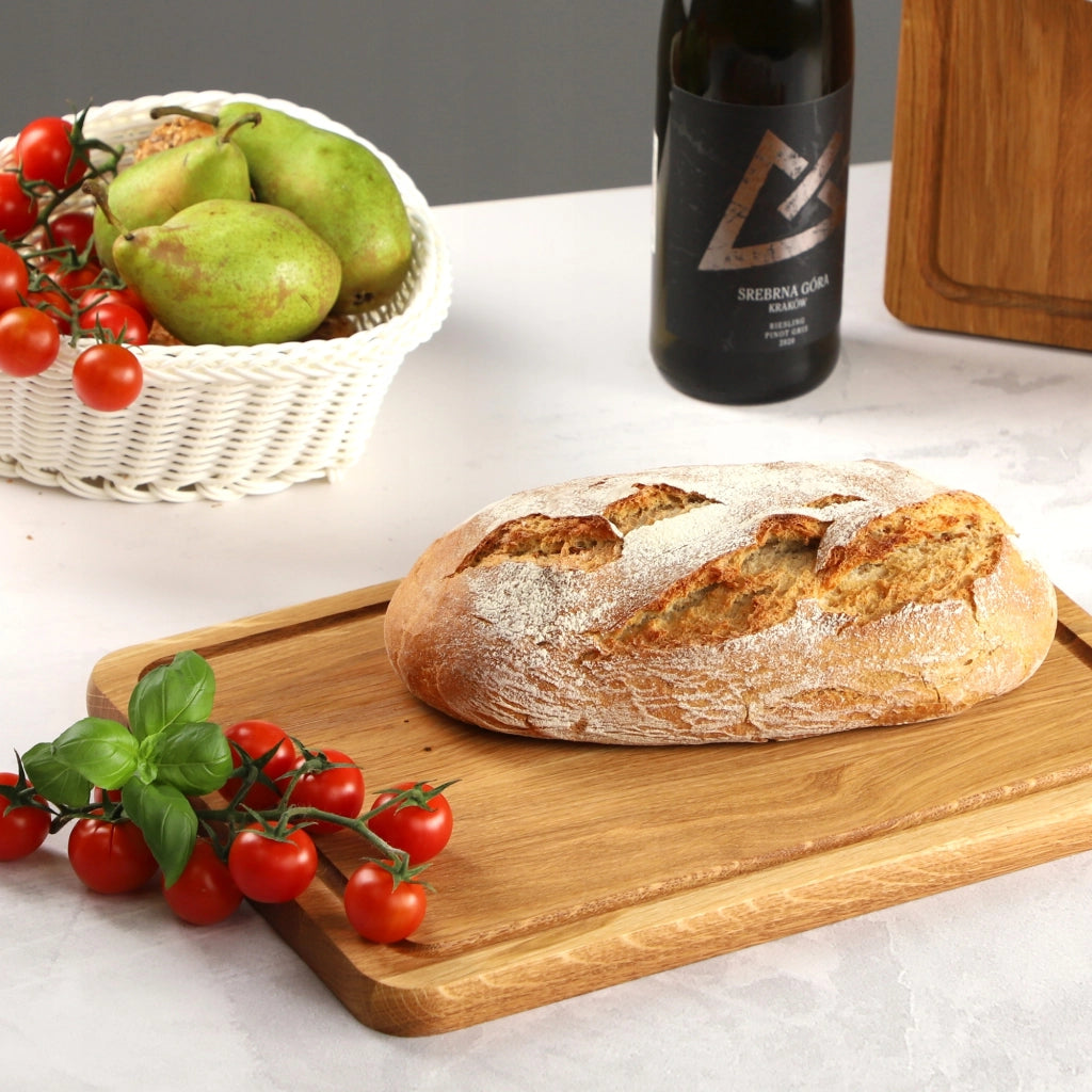 Tagliere da cucina in legno KADAX 35x25 cm, in rovere massello, ideale per servire.