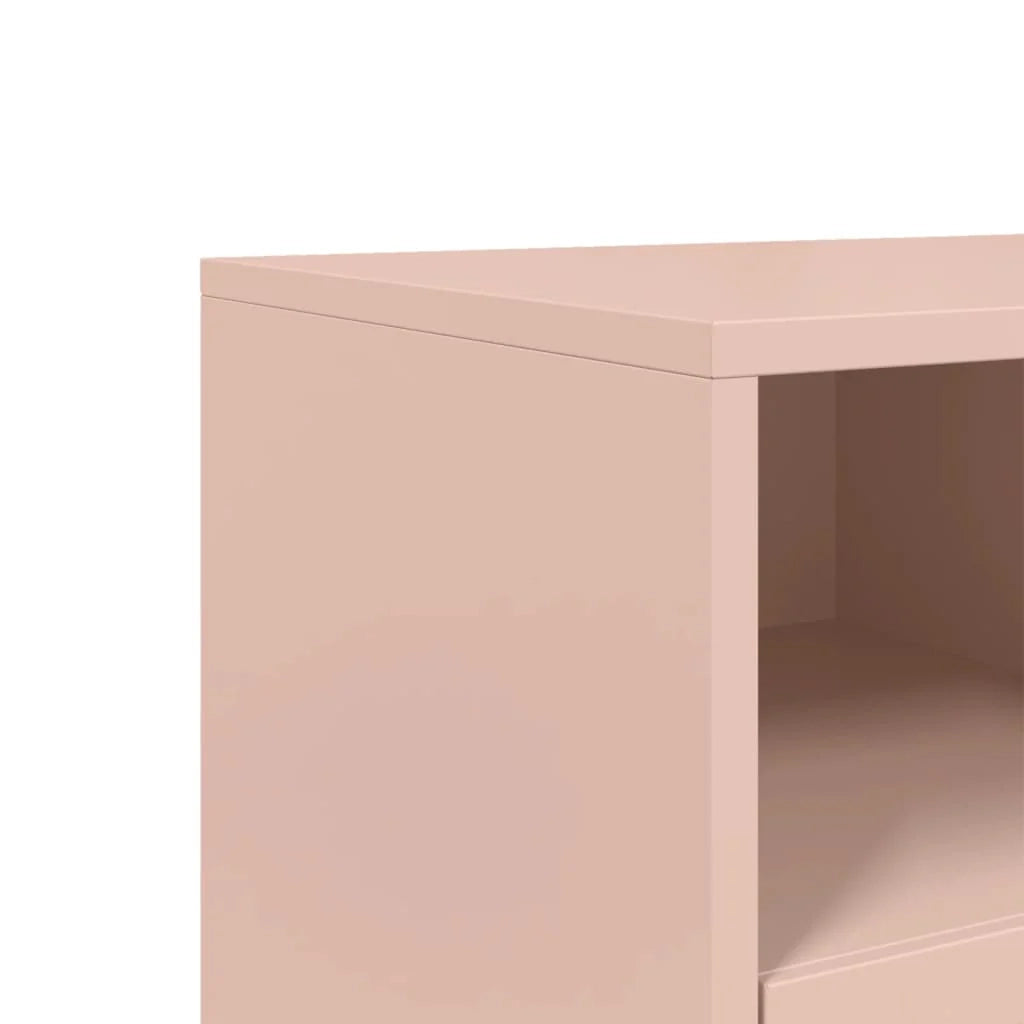Mobile TV multimediale scaffale TV credenza mobile TV sala da pranzo soggiorno camera da letto rosa 100,5 x 39 x 43,5 cm acciaio rosa 02_0028279