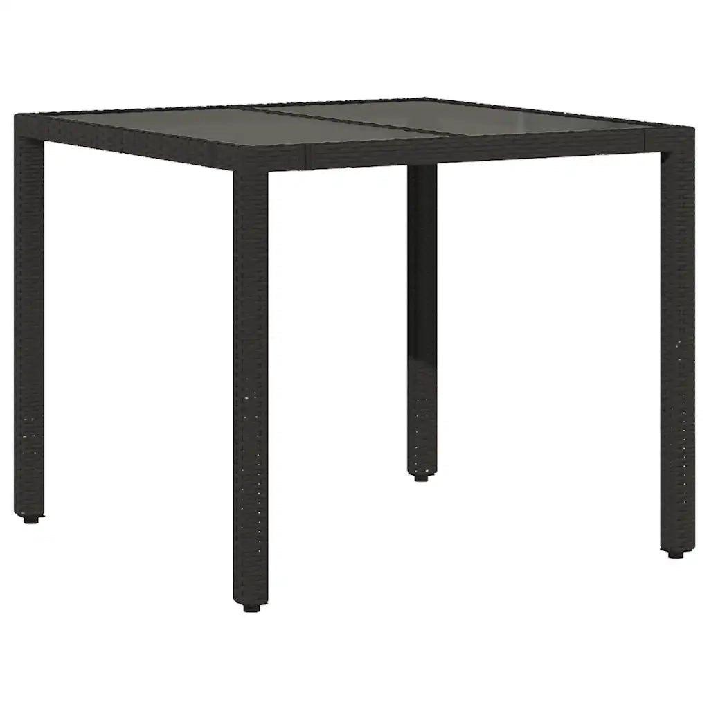 Set Bistrò da Giardino 3 pz con Cuscini in Polyrattan Nero 3277135