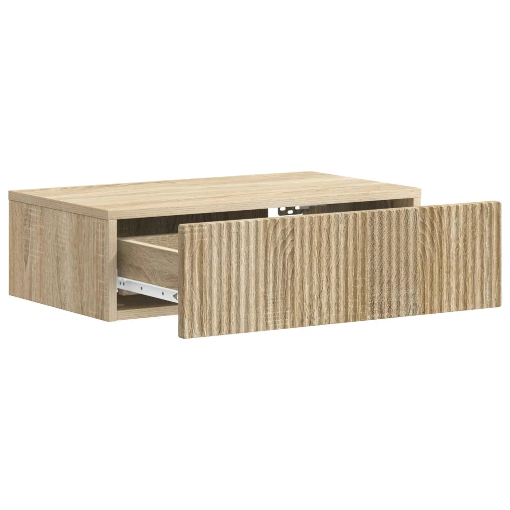 Tavolino da Parete Laterale Rovere Sonoma 59 x 34,5 x 17 cm 898487
