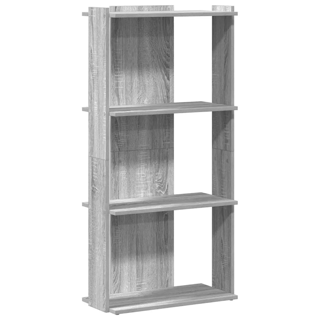 Libreria 3 Ripiani Grigio Sonoma 60x30x120cm Legno Multistrato 860270