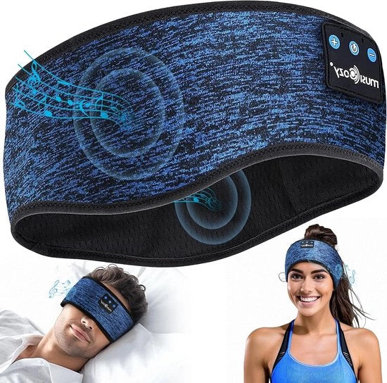 Cuffia Bluetooth 5.2 senza fili per sport e allenamento - cuffia per ascoltare musica per sport e allenamento - per correre e yoga - per dormire e viaggiare - Cuffia per dormire
