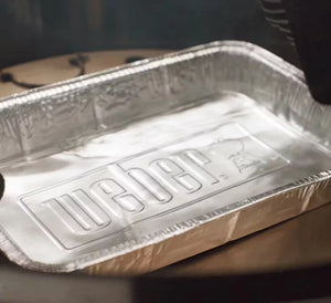 Weber 6416 10pz. vaschette di alluminio dimensioni hxlxp cm 5,1x 23x 33,5