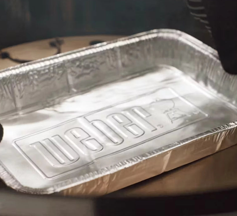 Weber 6416 10pz. vaschette di alluminio dimensioni hxlxp cm 5,1x 23x 33,5