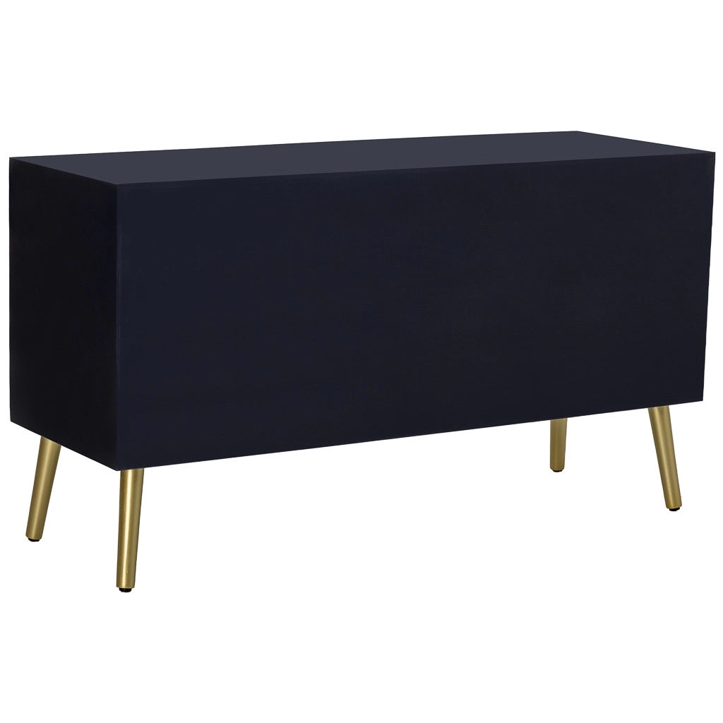 Mobile basso in legno nero 118x41x65h cm