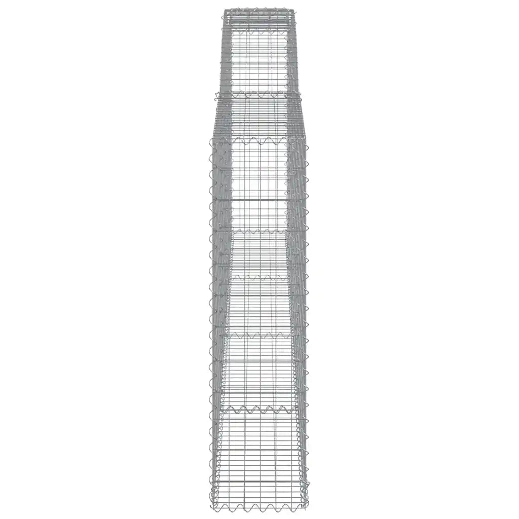 Cesti Gabbioni ad Arco 9 pz 400x30x120/140 cm Ferro Zincato 3146886