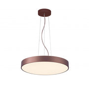 Lampadario pendente cerchio 60cm LED 65W MENKAR 600 lampada UP DOWN sospensione 2 temperature 230V COLORE MARRONE