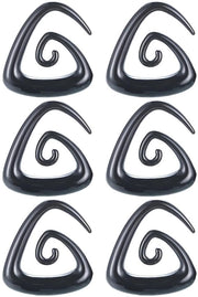 Set di tappi per orecchie da 3 paia - Misuratori di pressione aurale in acrilico - Ipoadere - Leggeri - 1,6 mm (14 G) - Comodi per l'uso quotidiano - Orecchini