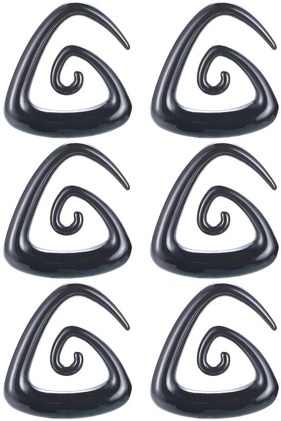 Set di tappi per orecchie da 3 paia - Misuratori di pressione aurale in acrilico - Ipoadere - Leggeri - 1,6 mm (14 G) - Comodi per l'uso quotidiano - Orecchini