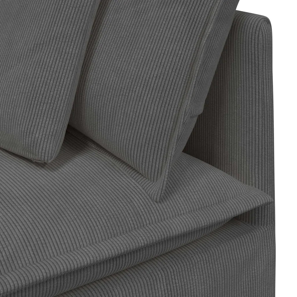Modulo Angolare Divano Modulare con Cuscini Grigio Scuro 100 cm