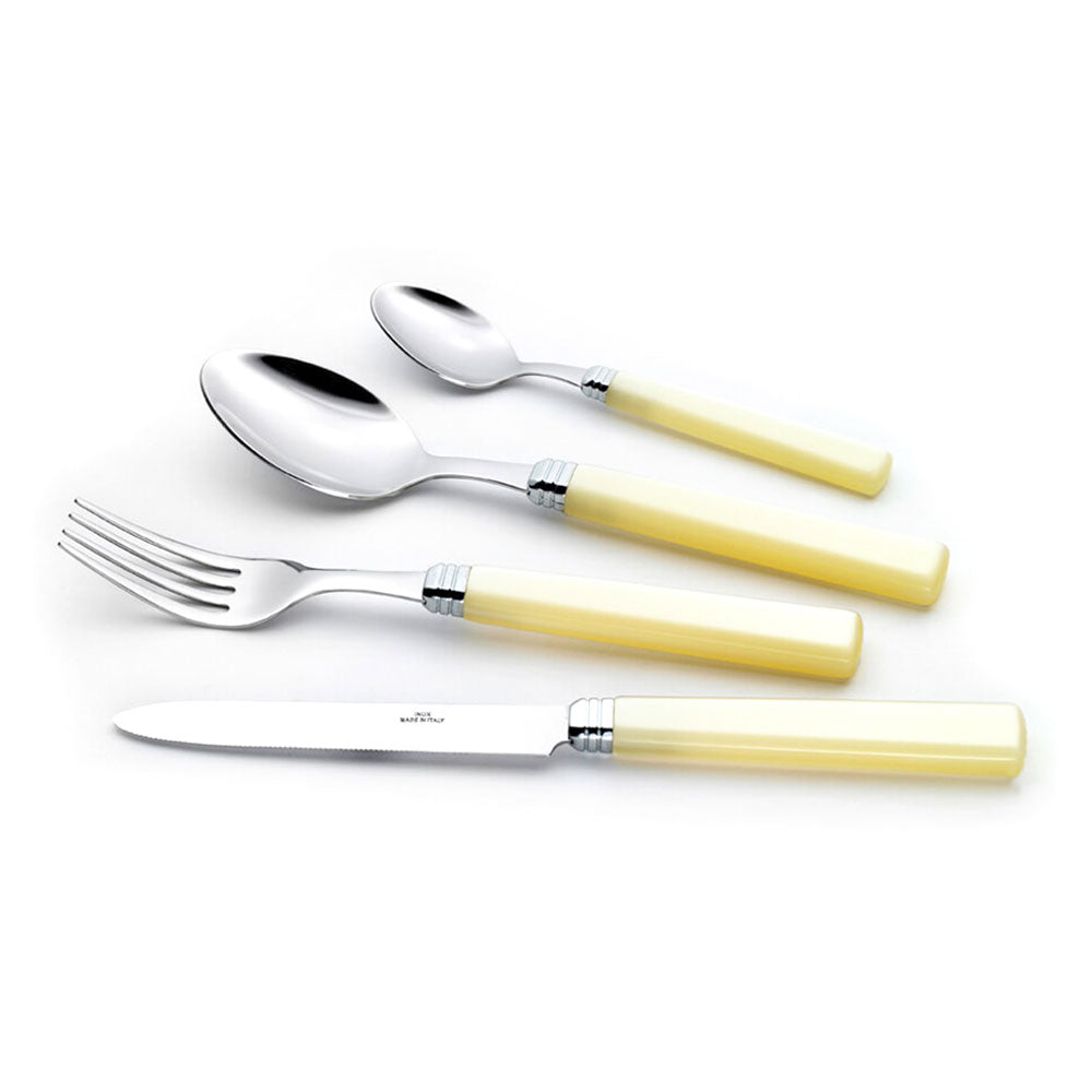 Servizio Set di Posate 24 Pezzi in Acciaio Inox Rivadossi Sandro Zara Avorio