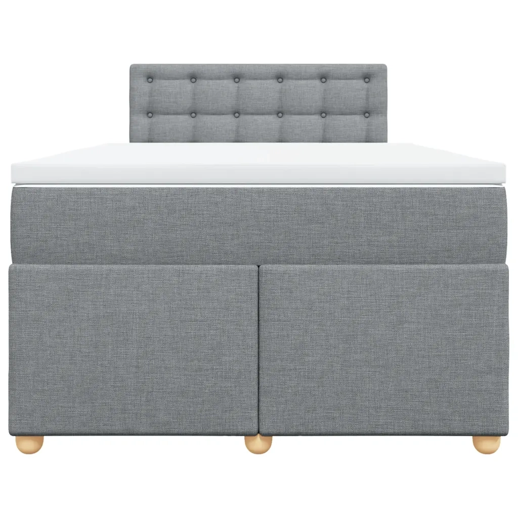 Giroletto a Molle con Materasso Grigio Chiaro 120x200cm Tessuto 3286661