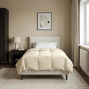 Duvet Invernale Trapuntato Crema 140 x 220 cm Microfibra 42026151