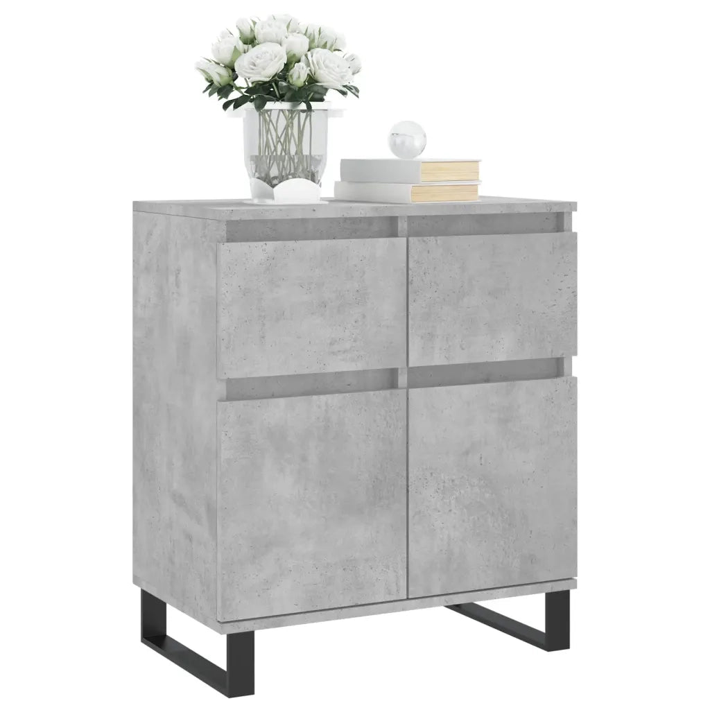 Credenza-Buffet-Armadio da cucina Grigio Cemento 60x35x70 cm in Legno Multistrato 610995