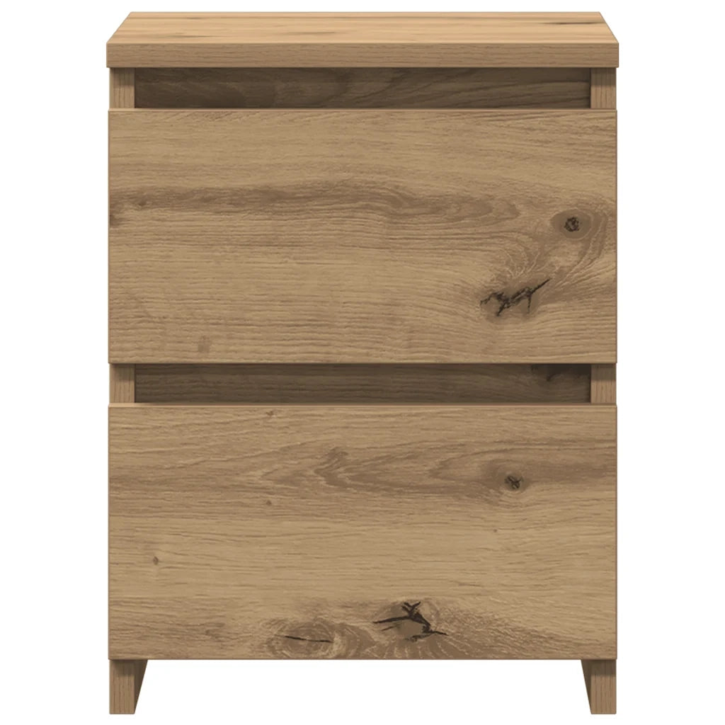 Comodino | Armadio da Notte | Mobiletto da notte Rovere Artigianale 30x30x40 cm in Legno Multistrato