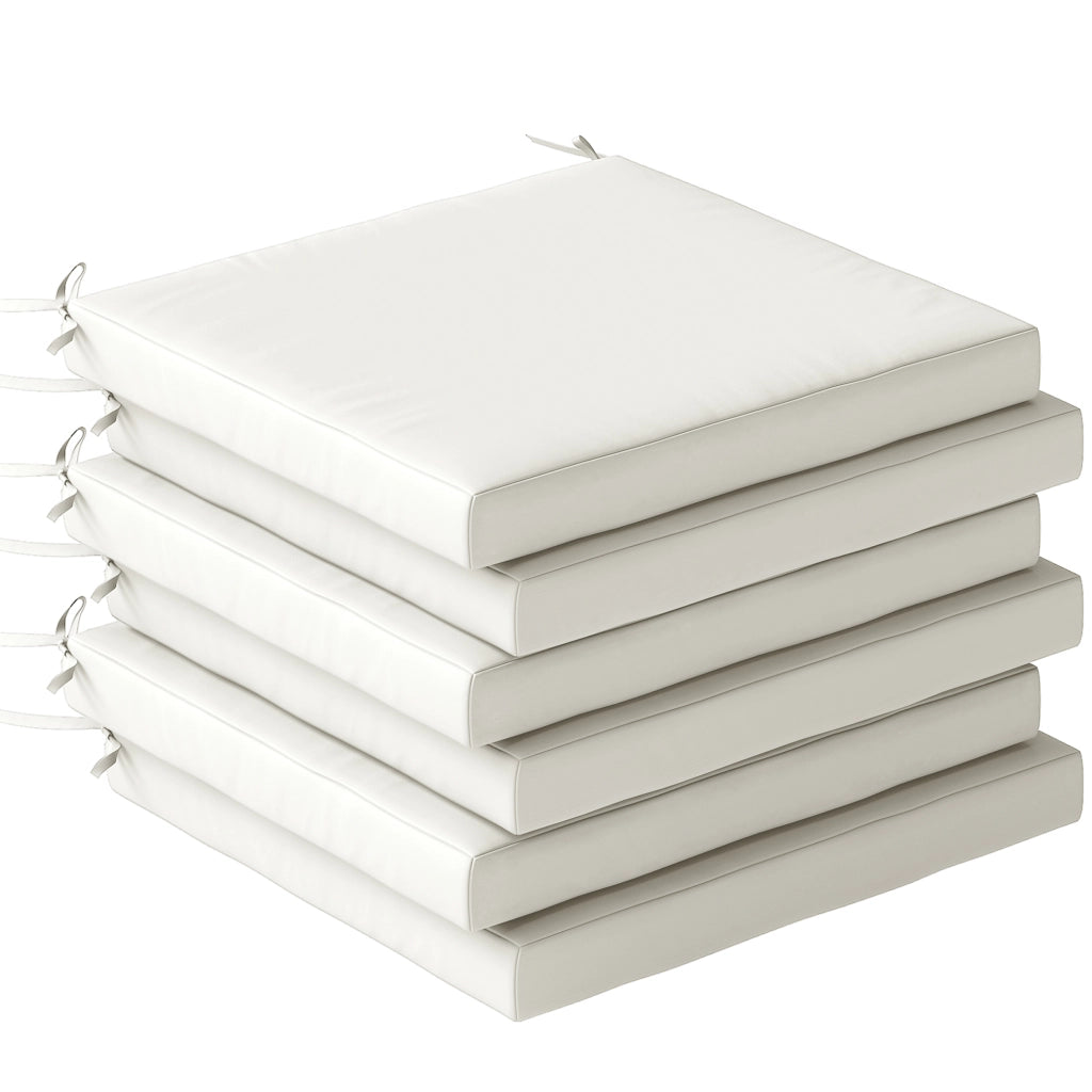 Set di cuscini per sedie da pranzo ¨C zephmum ¨C crema 46x42x7 cm 6 pezzi