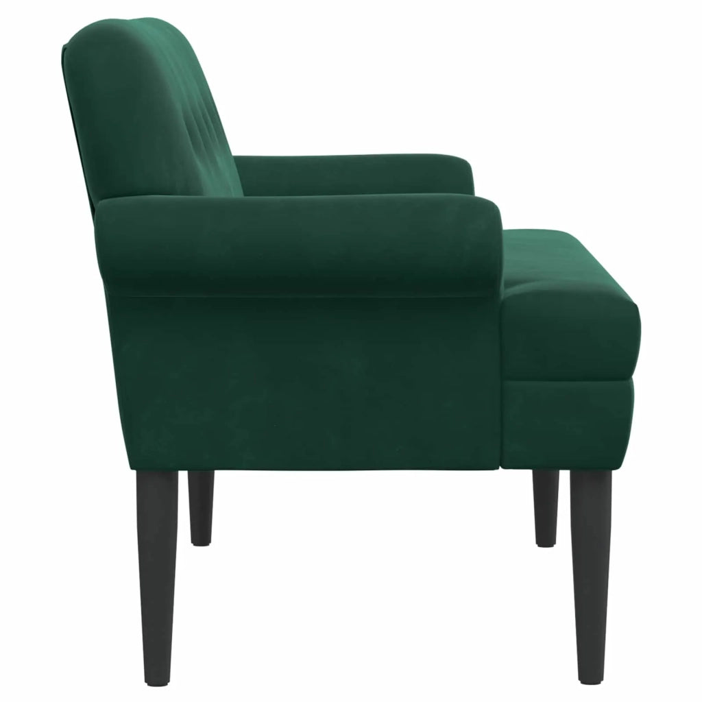 Loveseat con bottoni imbottiti Verde Scuro 120 x 66 x 78 cm 42041830