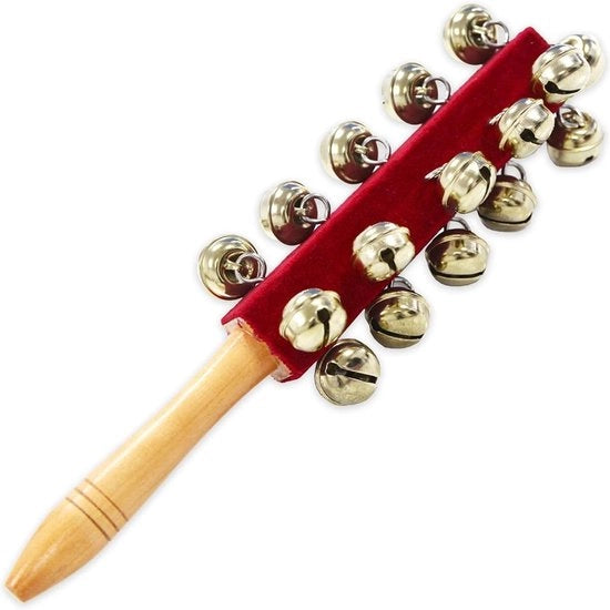 Strumento a Percussione in Legno Manuale - 21 Campanelli a Giro - Leggero - Resistente all'Ossidazione - Ideale per l'Età Prescolare - Strumento a Percussione