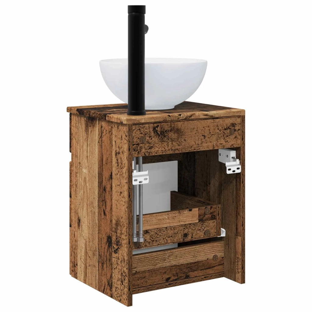 Mobile lavabo da parete Legno antico 39 x 35 x 63 cm 890550
