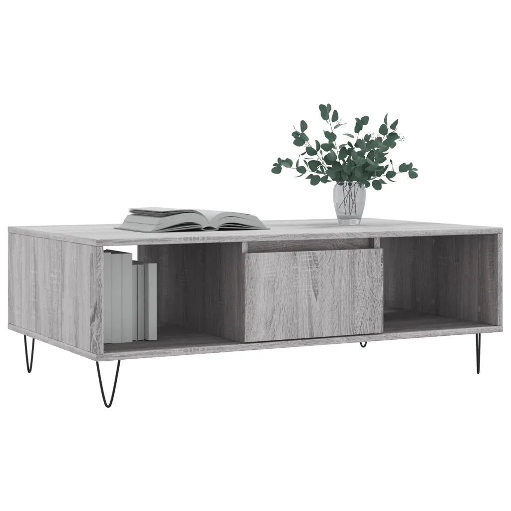 Tavolino da salotto | Tavolino da caff¨¨ | Tavolino da Soggiorno Grigio Sonoma 104x60x35cm Legno Multistrato