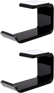 Standarizzazione per cuffie da studio - Supporto - Universale - 2 pezzi in acrilico - Display - Adesivo autoattacco - Cuffie - Nero.