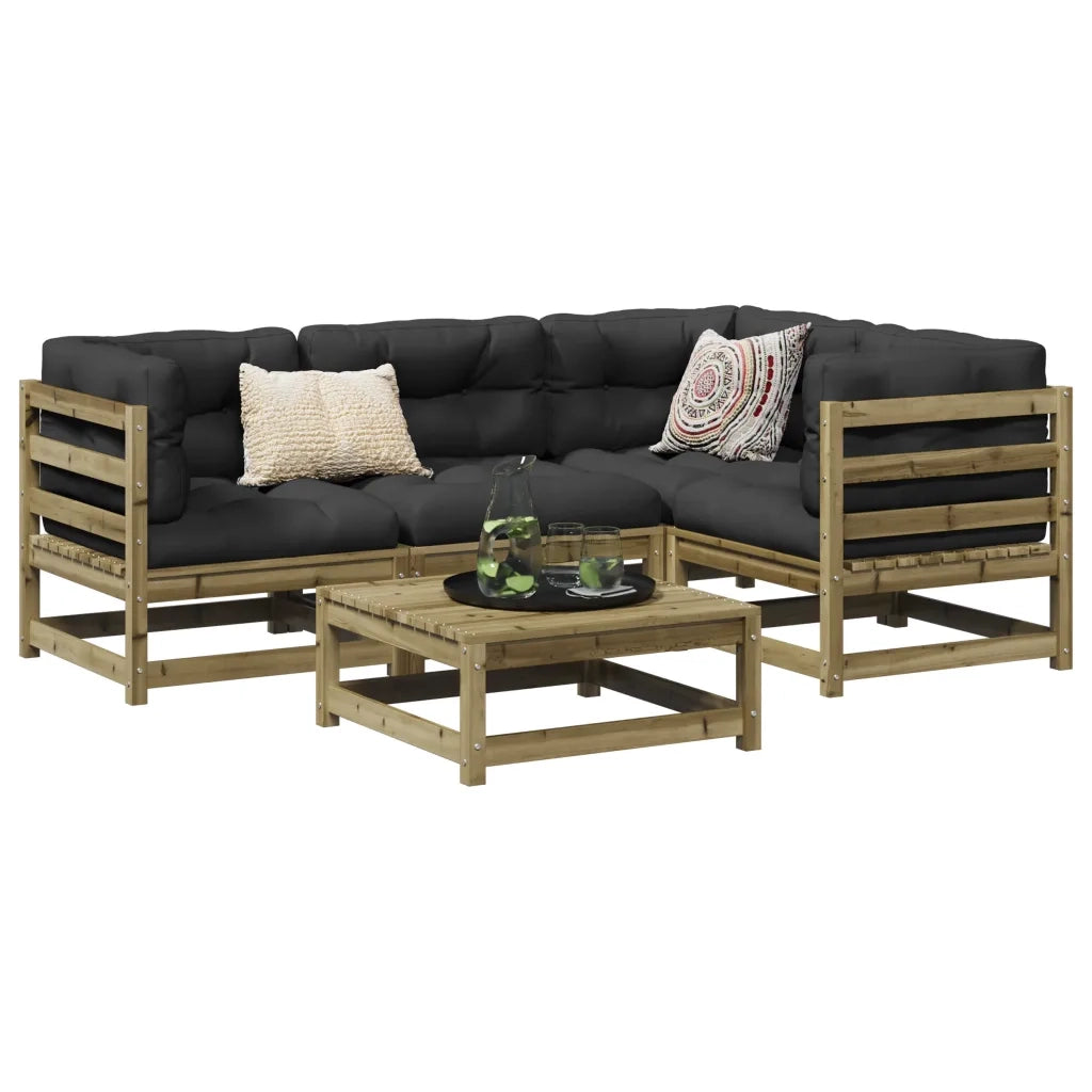 Set Divani da Giardino 5 pz in Legno Impregnato di Pino 3299422