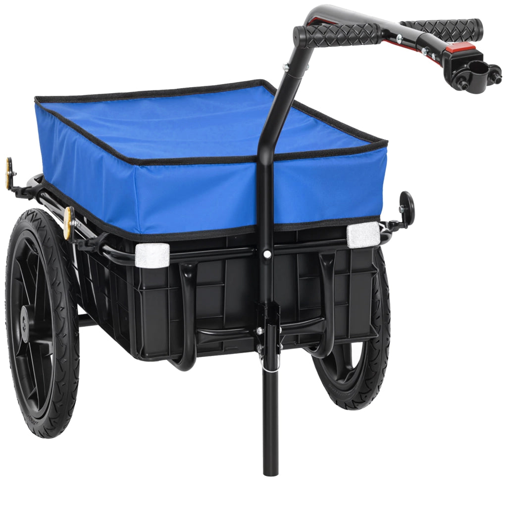 Rimorchio Bicicletta ¨C zephmum ¨C Blu Acciaio Oxford 144x59x80 cm