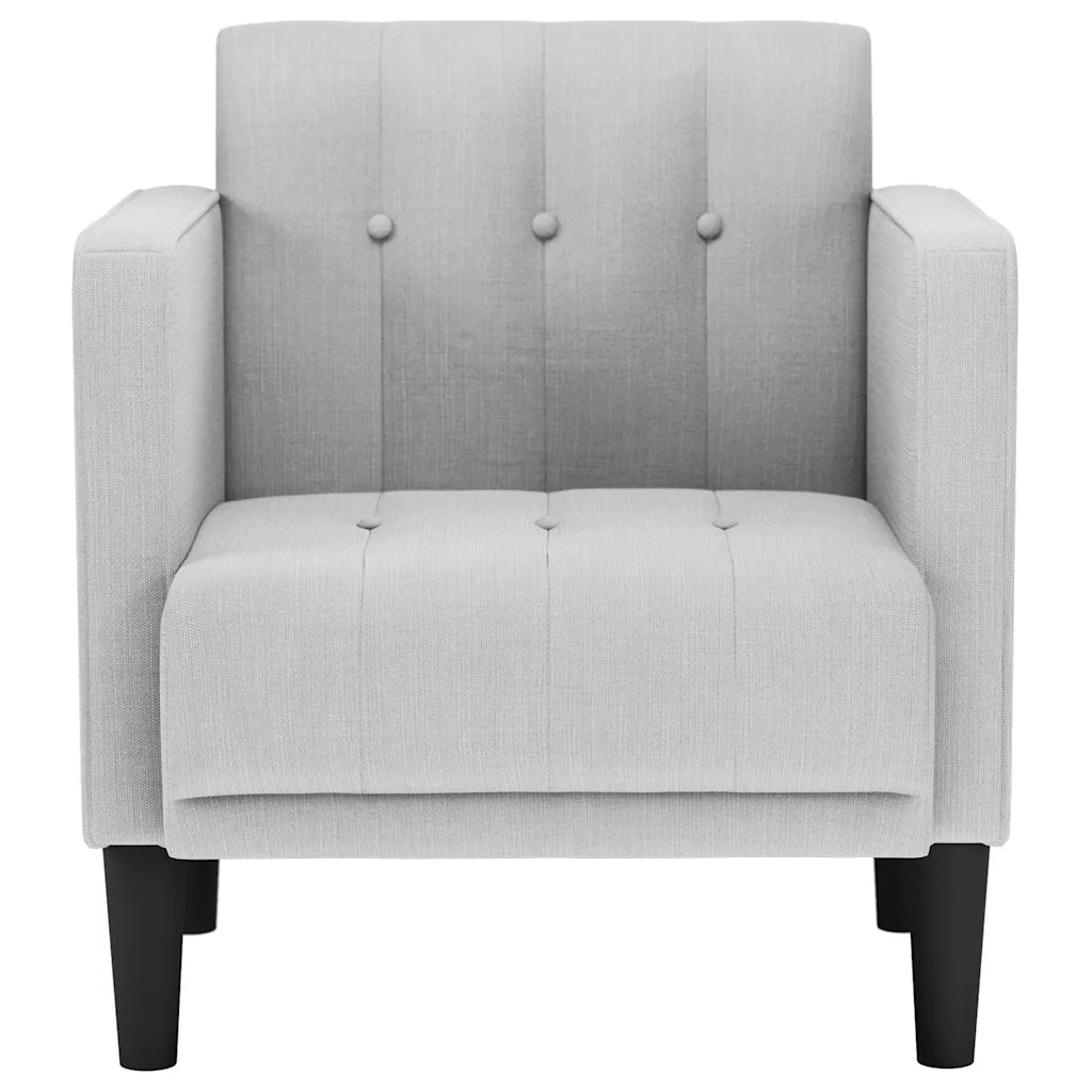 Divano Sedia con Braccioli Grigio Nuvola 53 cm in Tessuto 4100551
