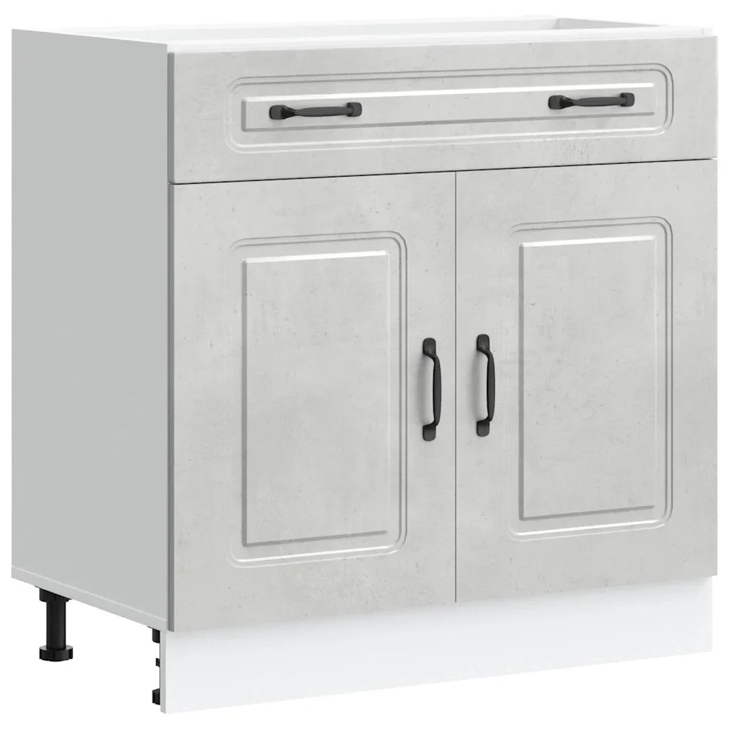 Mobile da cucina moderno con spazio contenitivo ottimizzato 80 x 46 x 81,5 cm legno composito grigio cemento 02_0049924