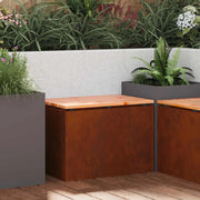 Panchina da giardino Ruggine 60 x 40 x 43 cm acciaio corten