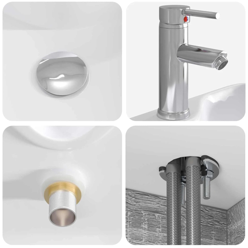 Set di mobili per il bagno 2 pz Sonoma grigio 3404060