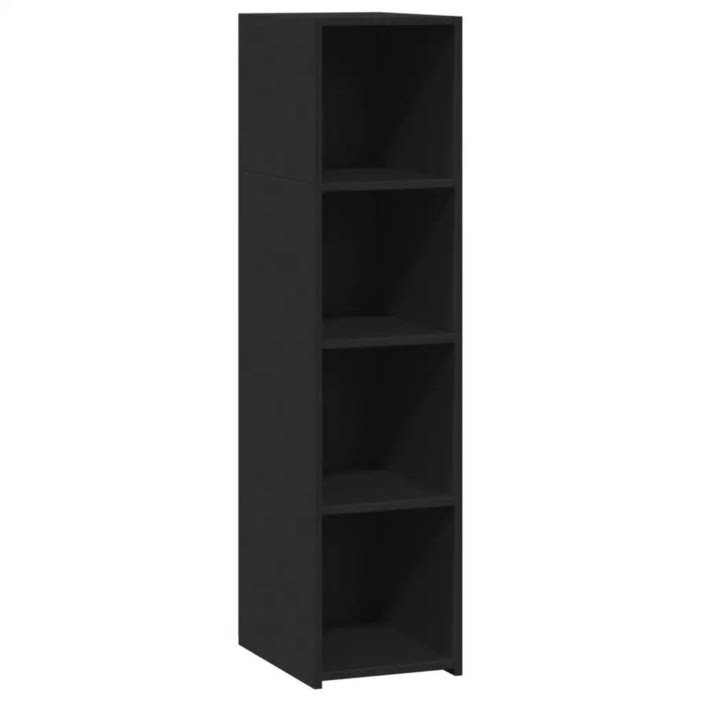 Credenza-Buffet-Armadio da cucina Nera 30x41x124 cm in Legno Multistrato
