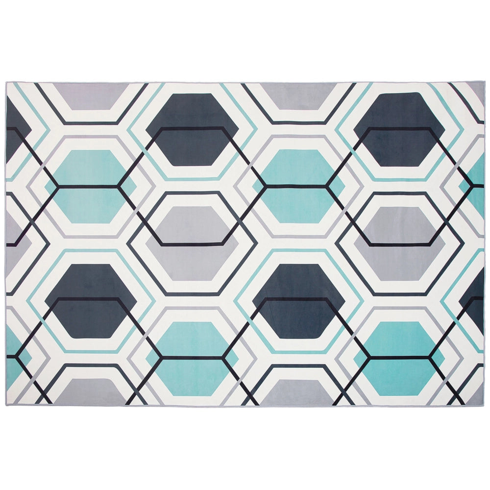 Tappeto tappetino Tappeto Tessuto Poliestere Multicolore Motivo Geometrico Lineare Rettangolare 160 x 230 cm