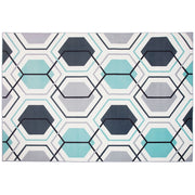Tappeto tappetino Tappeto Tessuto Poliestere Multicolore Motivo Geometrico Lineare Rettangolare 160 x 230 cm