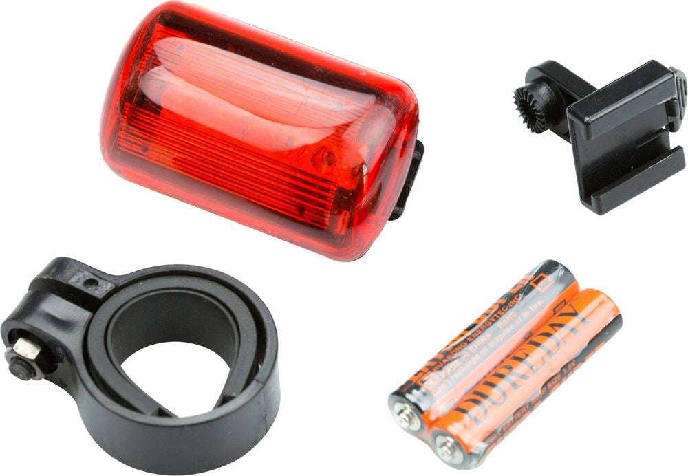 Fanale posteriore bici cinque LED rossi aggancio al telaio