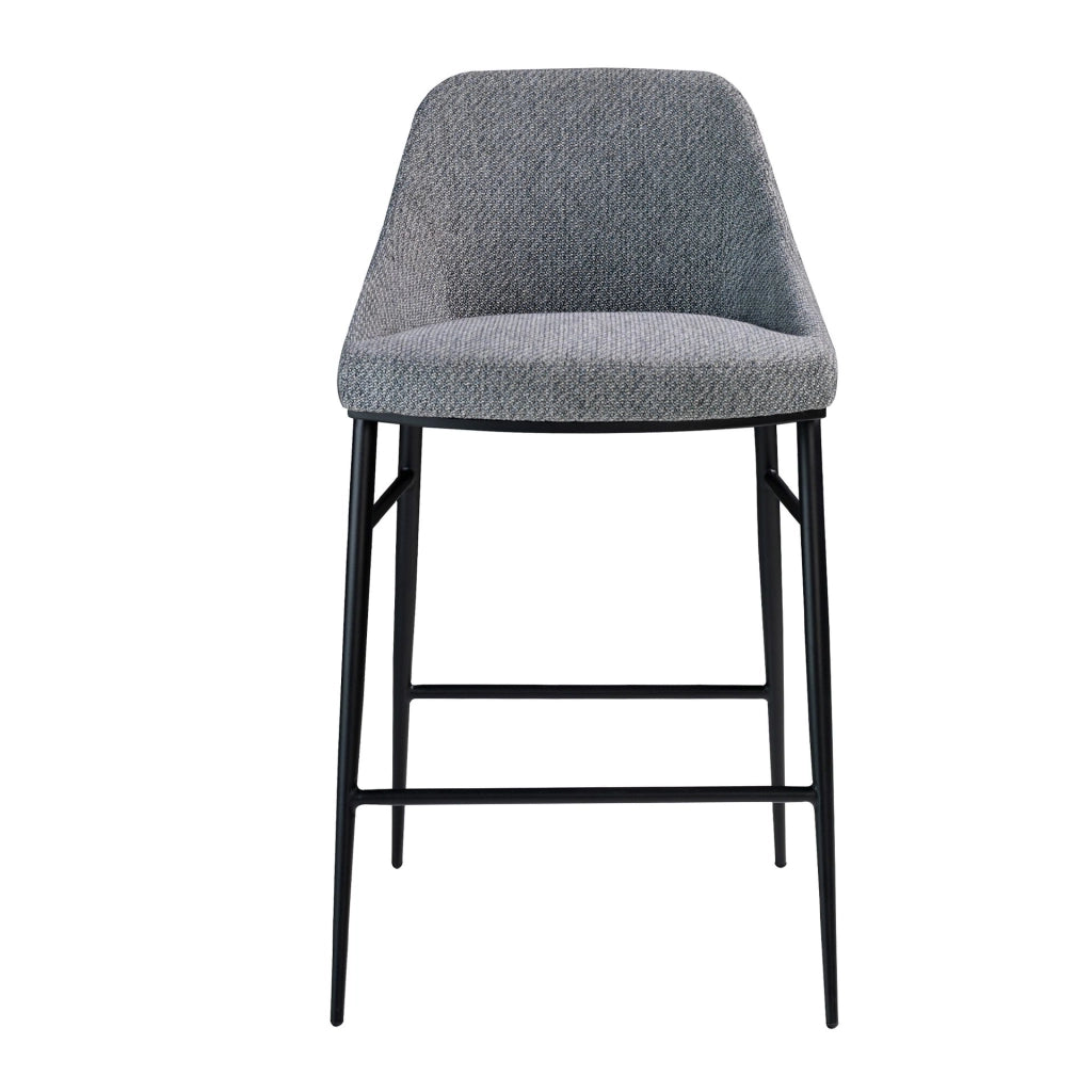 Sgabello in tessuto grigio