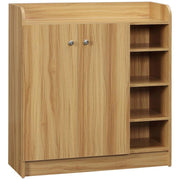 SCARPIERA MODERNA E SALVASPAZIO CON 4 RIPIANI APERTI 83X30X90 CM MRRONE CHIARO