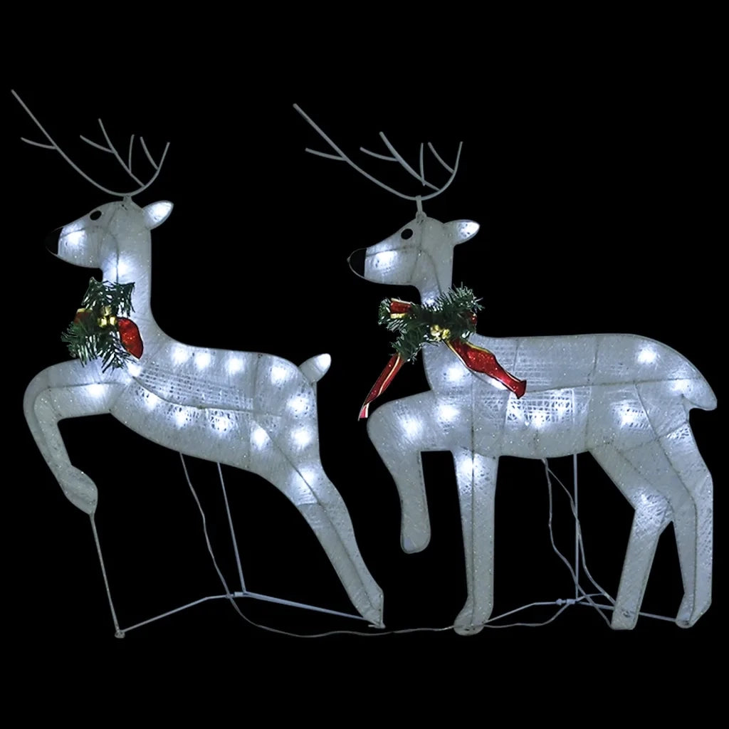 Renne e Slitta di Natale Decorazione Esterni 100 LED Bianco CFW5977603