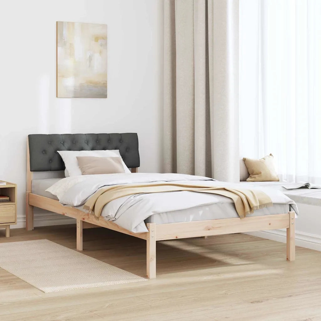 Struttura del letto-Giroletto marrone e grigio scuro 100 x 200 cm 516645