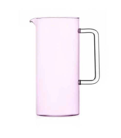 Brocca rosa tube manico clear