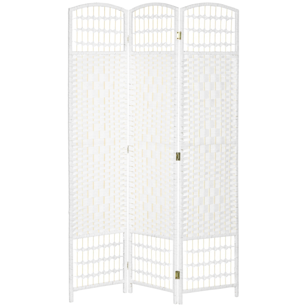 Paravento 3 ante pieghevole ¨C zephmum ¨C bianco legno 120x170 cm