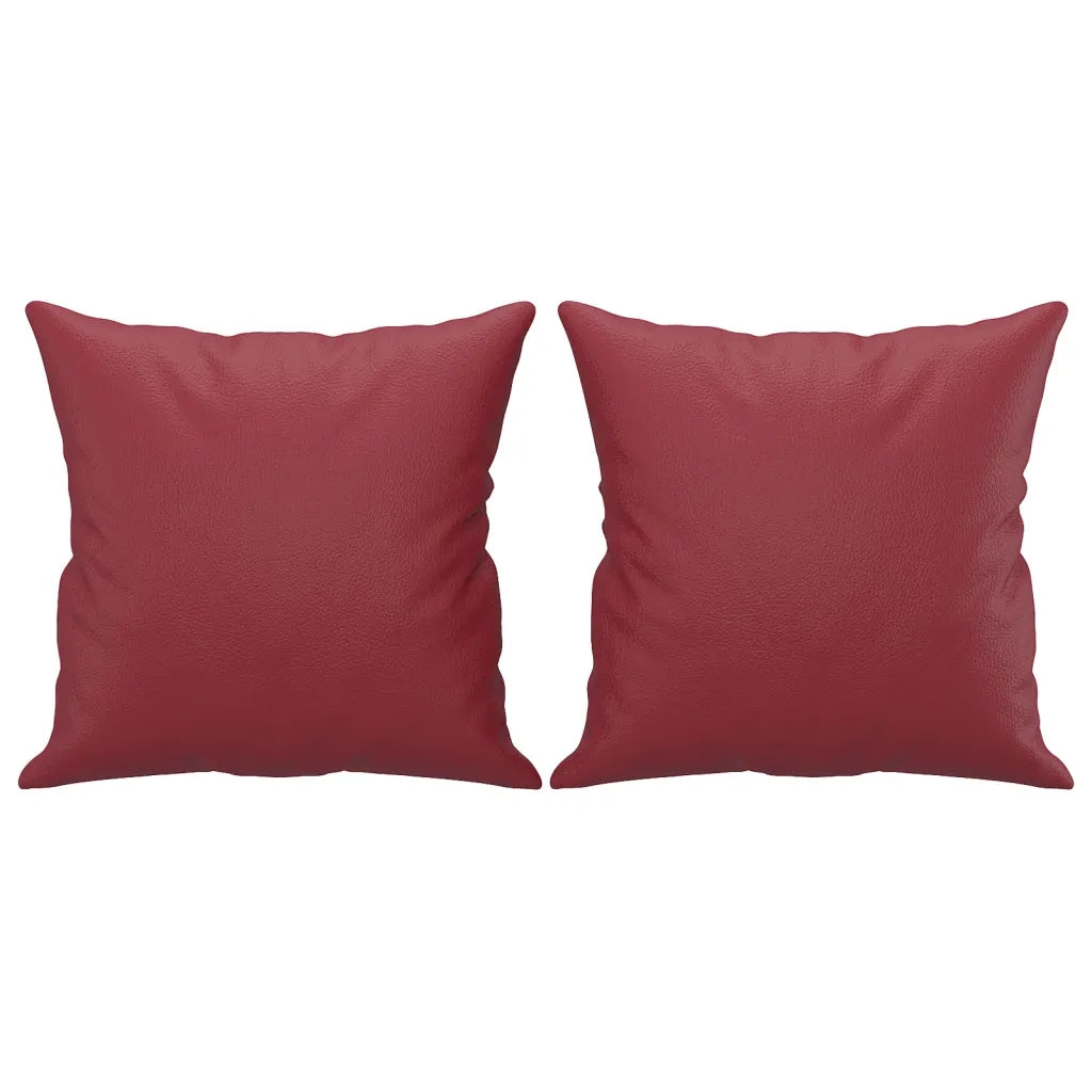 Divano a 2 Posti con Cuscini-Sofa 2 Posti con Cuscini Rosso Vino 120 cm in Similpelle 846652