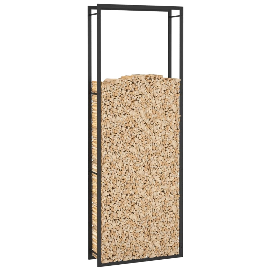 Portalegna finitura opaca 80 x 28 x 222 cm acciaio nero 02_0043752