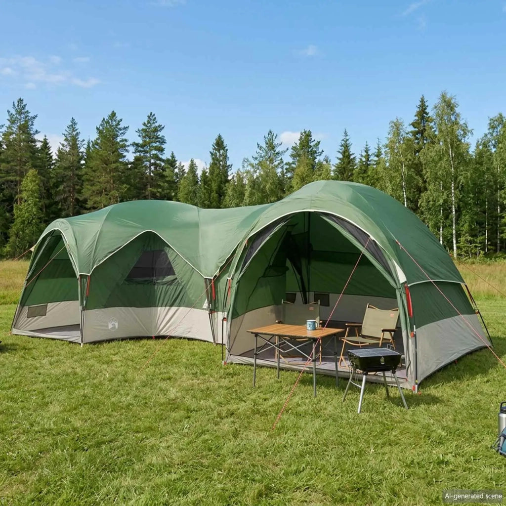 Tenda familiare con telo da pioggia resistente all'acqua Verde 42042258