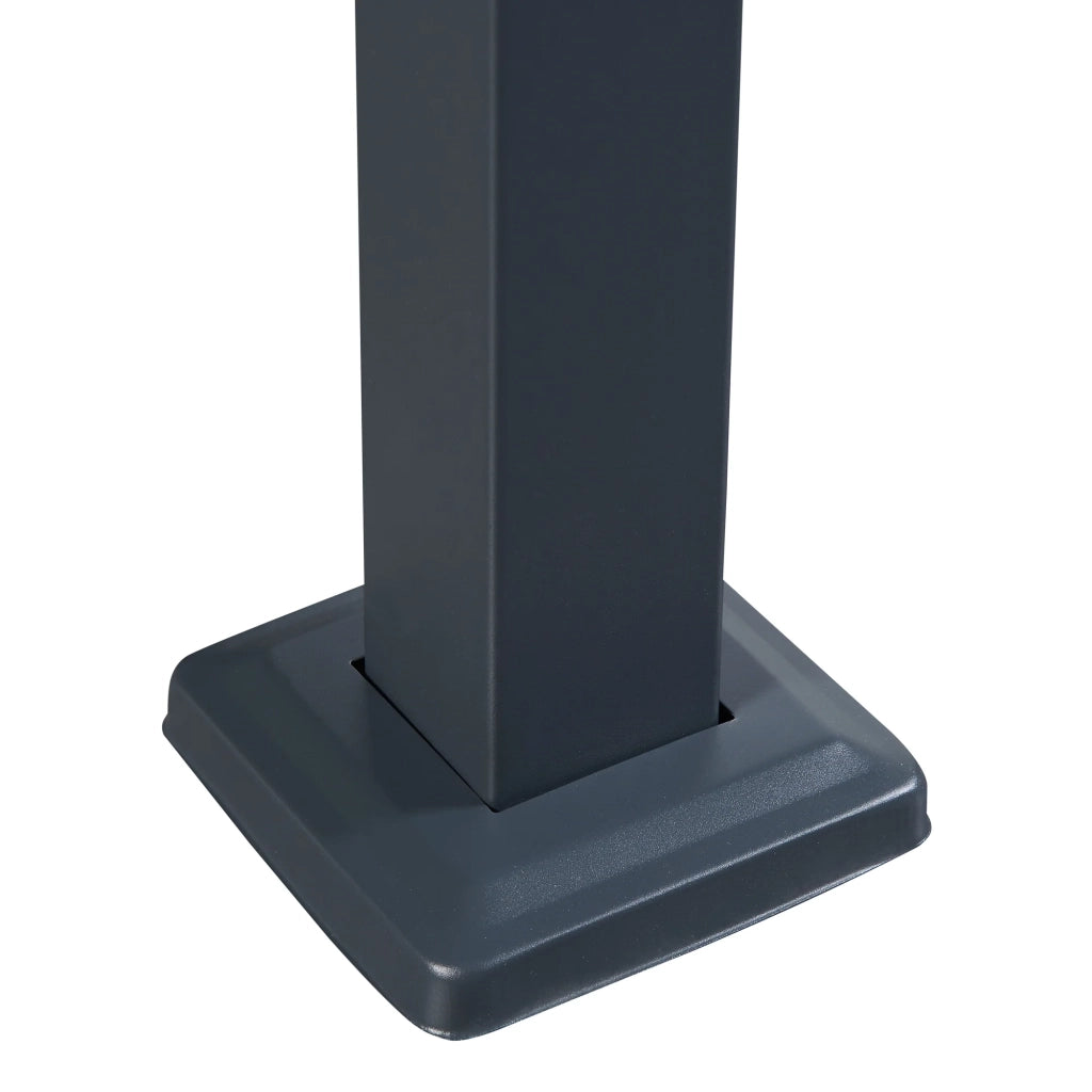 Contenitore per rifiuti in acciaio zincato 120 x 83 x 11 cm antracite argento 03_0009093