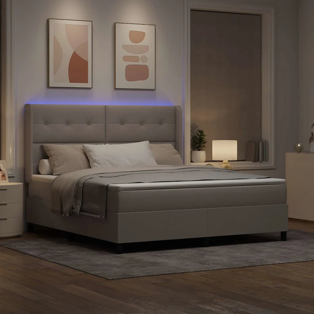 Letto a Sorgente LED con materasso Talpa 180 x 200 cm Tessuto 3343522