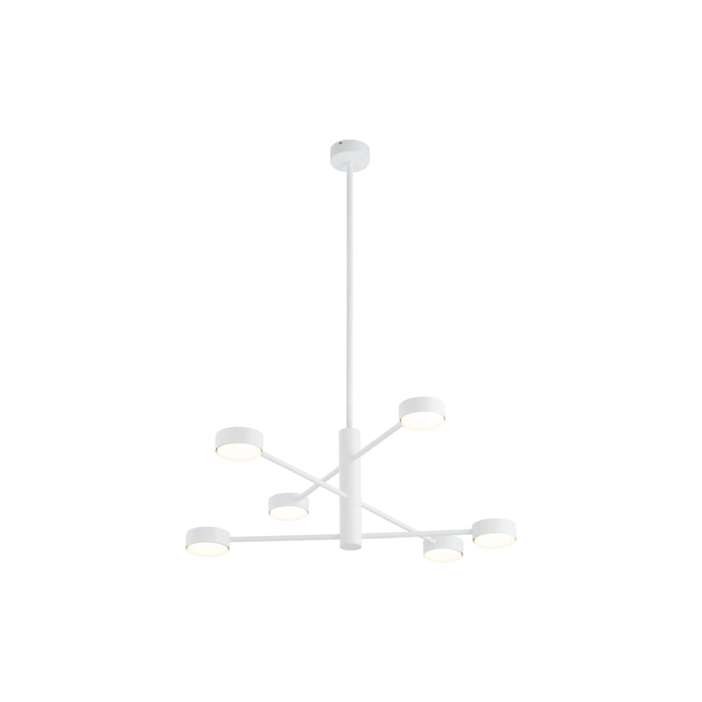 Lampadario sospeso Nowodvorski Orbit bianco 6xGX53 7942