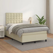 Giroletto a Molle con Materasso Crema 120x200 cm in Similpelle cod mxl 54941